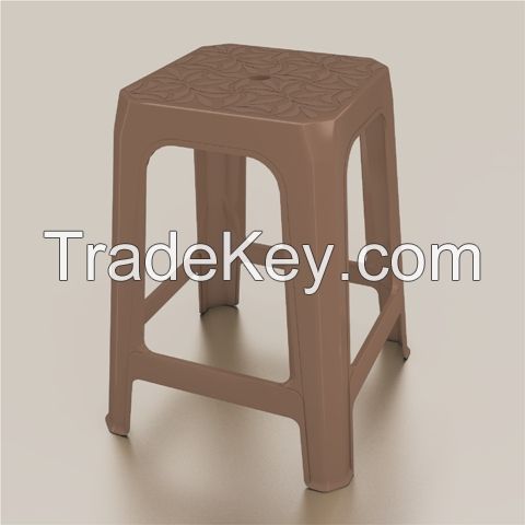 Plastic chair Roma high stool F1021 Brown