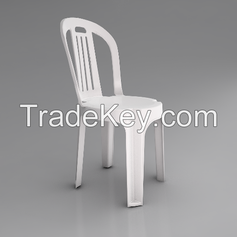 Plastic large 4- bar chair F168 white