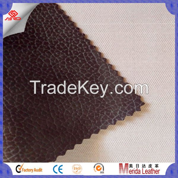 pvc synthetic leather with woven high quality backing