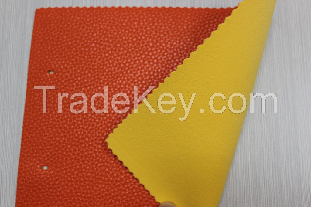 Guanghzhou top quality embossed pvc artificial sponge leather for car seat, sofa