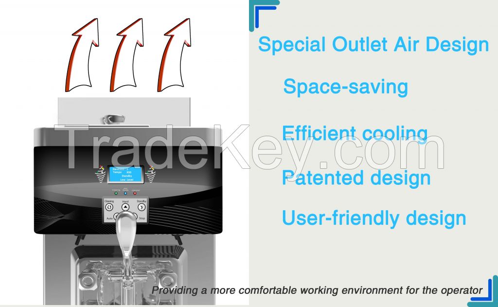 Taycool Mini High Production Desk Top Ice Cream Machine with European Standard 304S/S Shell