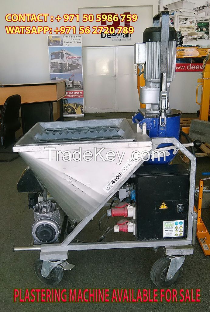 0505986759-Used Plastering machine for sale