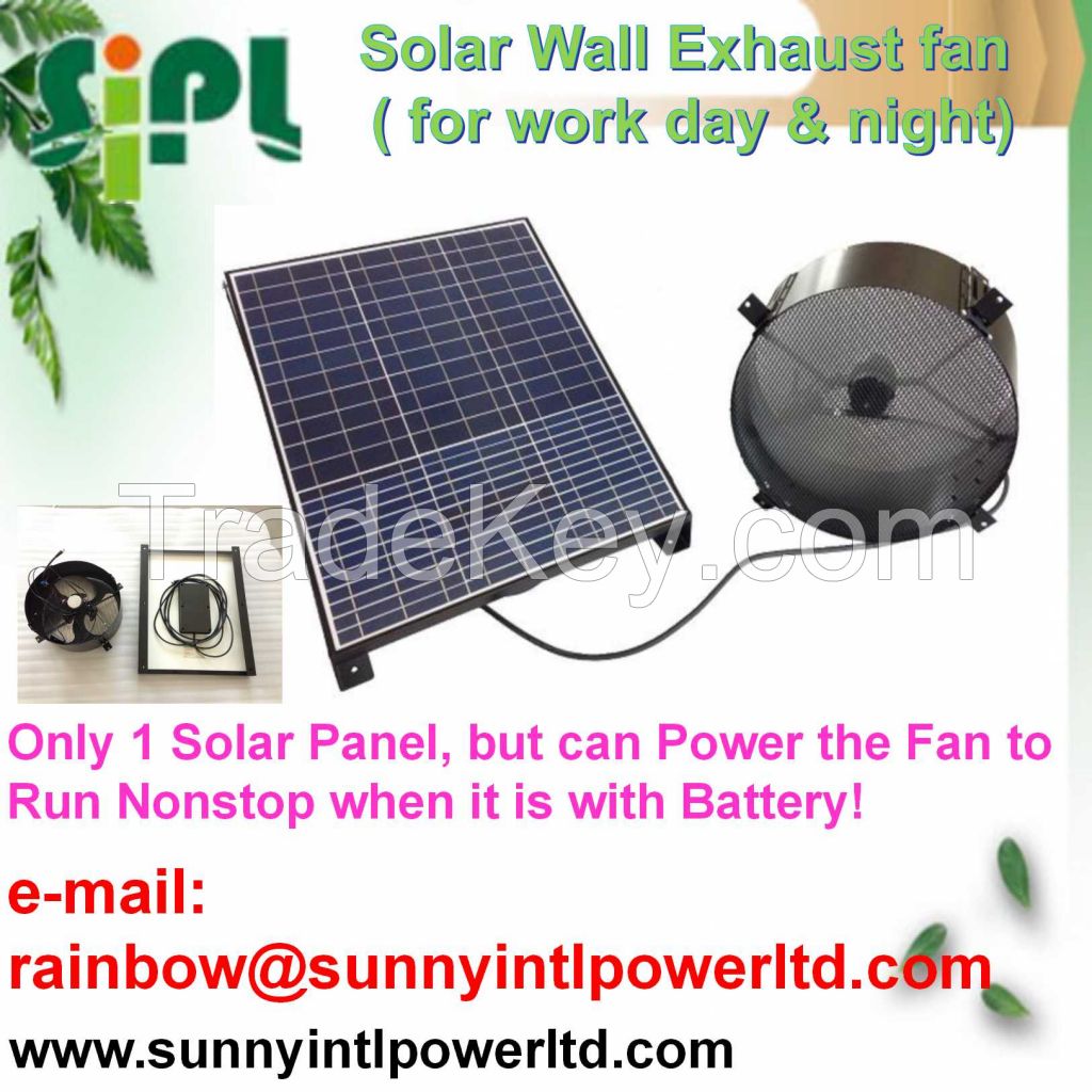 Air circulation fan standard adjustable solar panel for stronger venting air flow