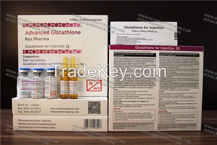 Skin Whitening Injectable Glutathione IV without side effects