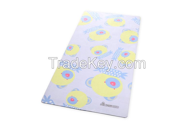 Full clolor printing organic yoga mat, Pilates mat, Anti-slip softtextile mat for yoga