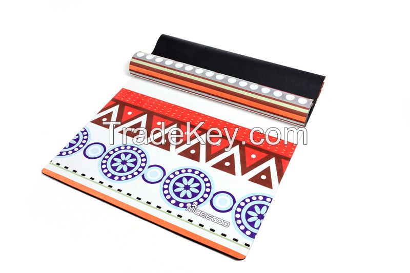 Washable non slip organic sublimation printed eco yoga mat custom label