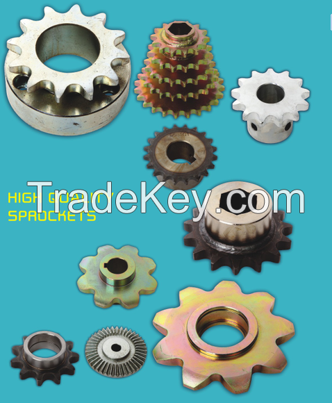 Roller chain and sprockets