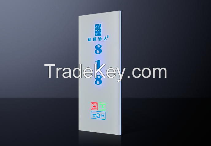 Vertical or horizontal digital Hotel electronic doorplate with room number/doorbell