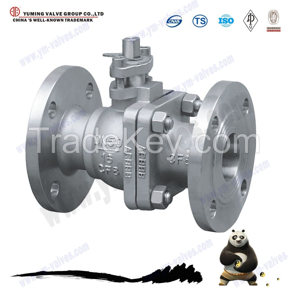 wcb/cast steel two pieces flange floating ball valve