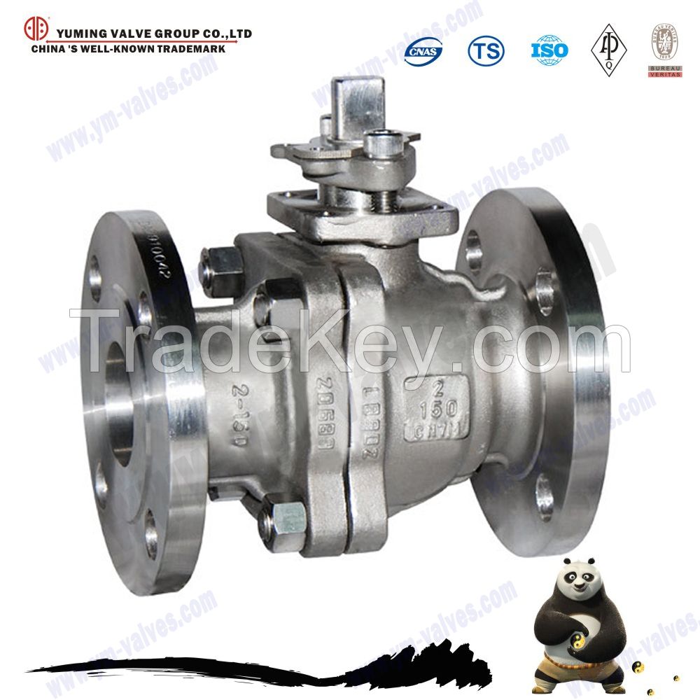 wcb/cast steel two pieces flange floating ball valve