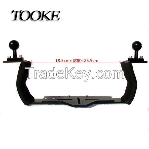 Tooke Underwater Housing Diving  Arm System - Base Tray with double Handle - Ball Adapter