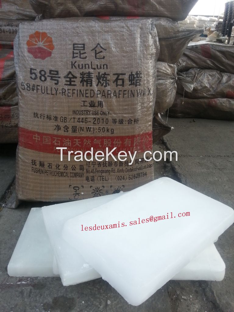 58 Fully refined paraffin wax, Kunlun Brand,