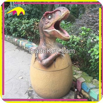 KANO4999 Newest Design Funny Fiberglass Dinosaur Egg Trash