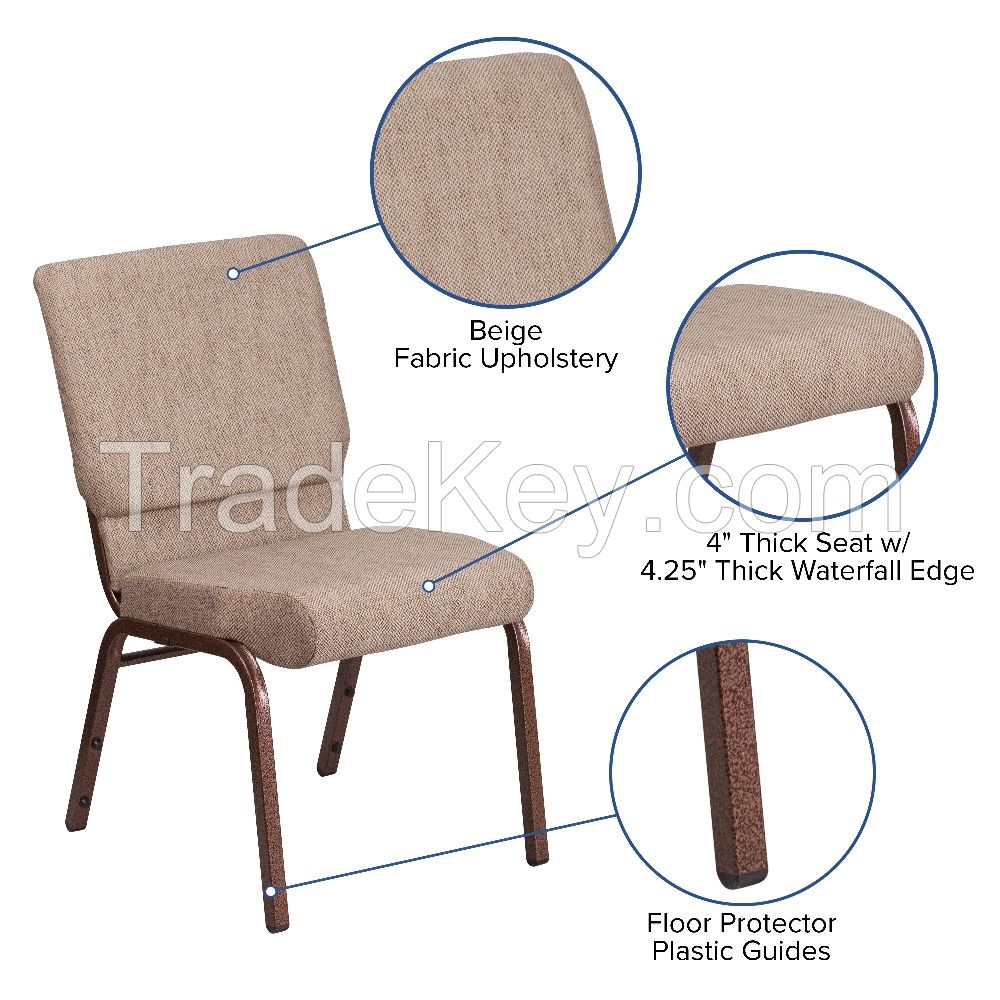 Metal furniture durable OEM design church chair in wholesale