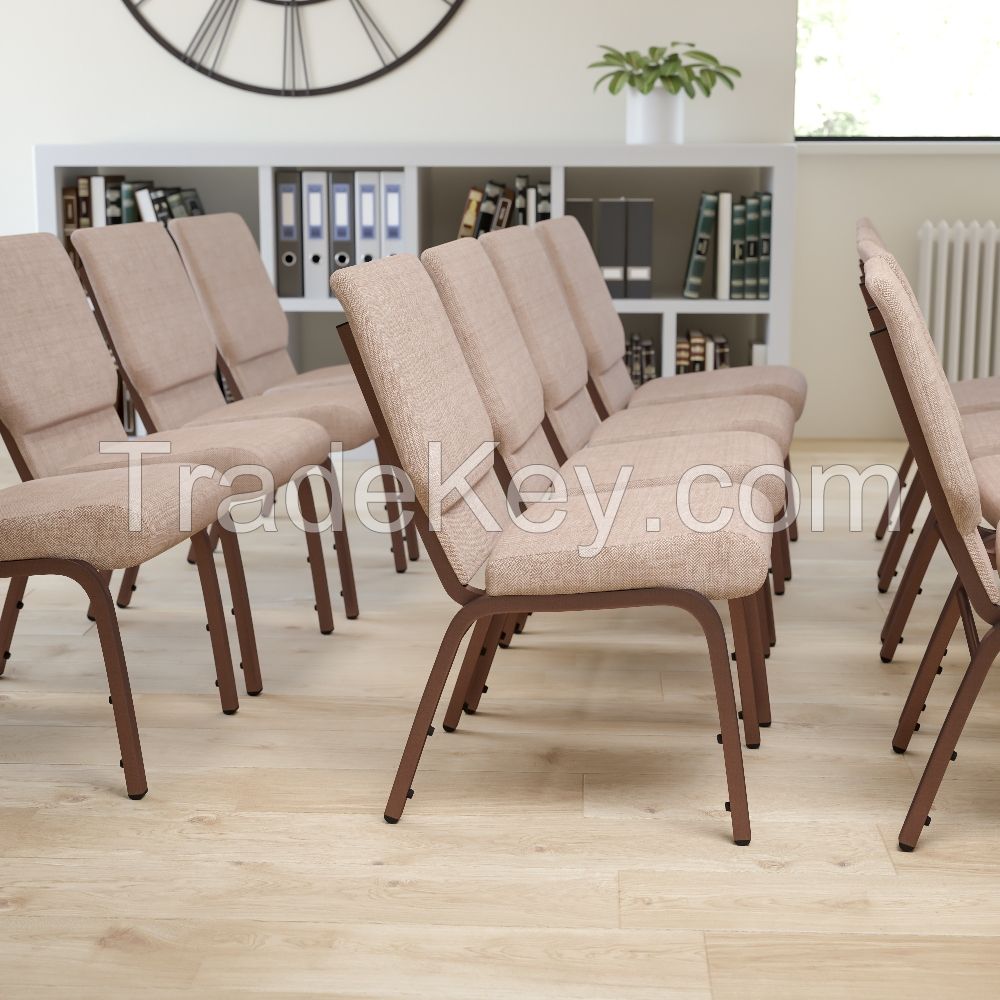 Metal furniture durable OEM design church chair in wholesale