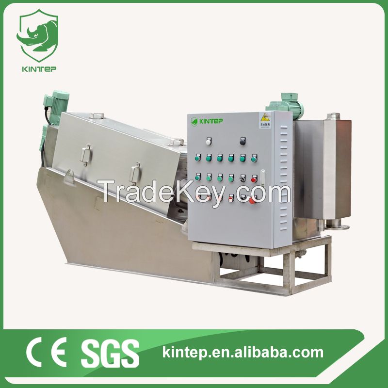 screw press sludge dewatering machine for water treatment plant