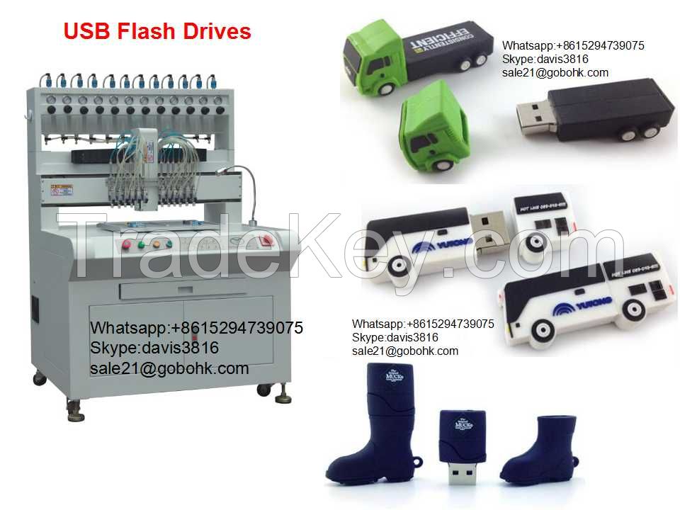 3D silicone , pvc, rubber USB case making machine