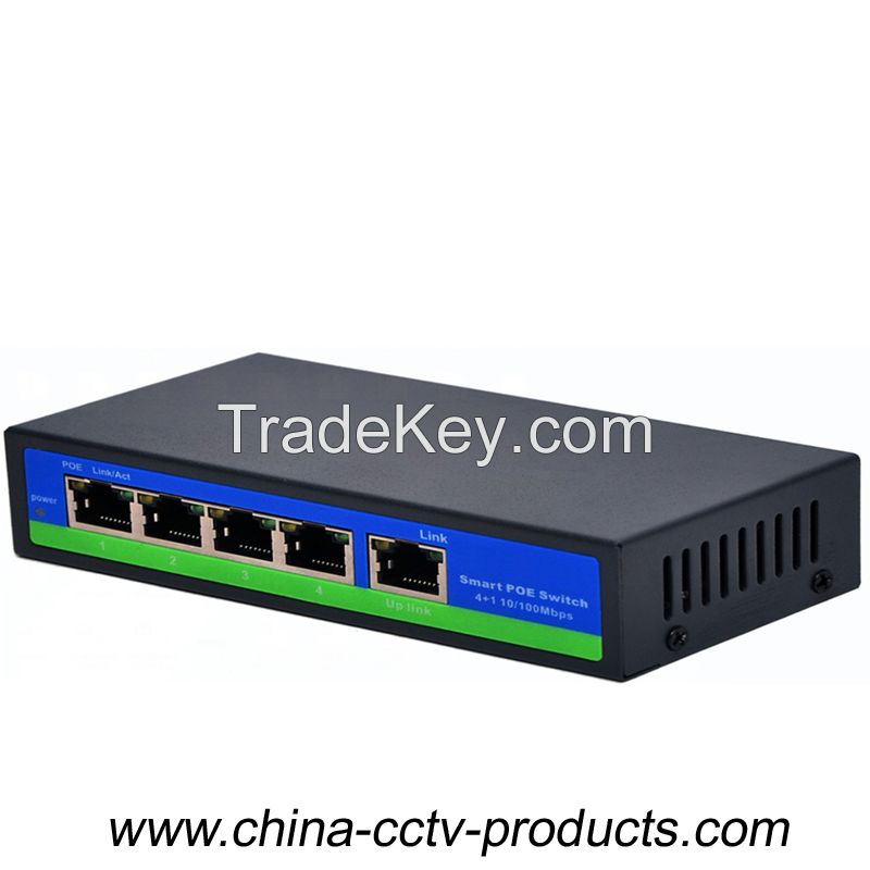 CCTV Security System 4poe+1fe Ports Poe Switch (POE0410)