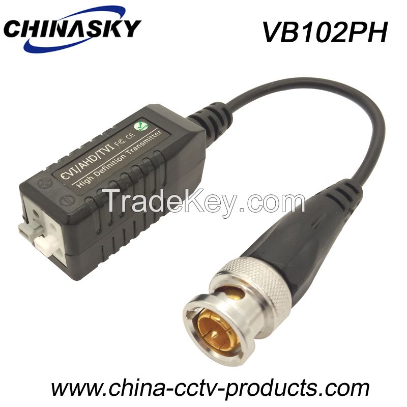 Passive HD-CVI/TVI/AHD Video Balun with Pigtail