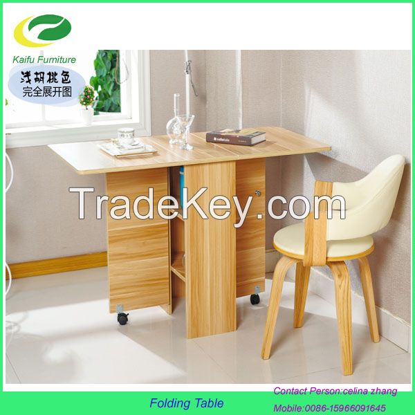 2017 new model drop leaf wooden folding dining table