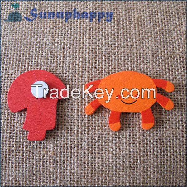 Factory supplier wholesale custom animal shape wooden fridge magnets