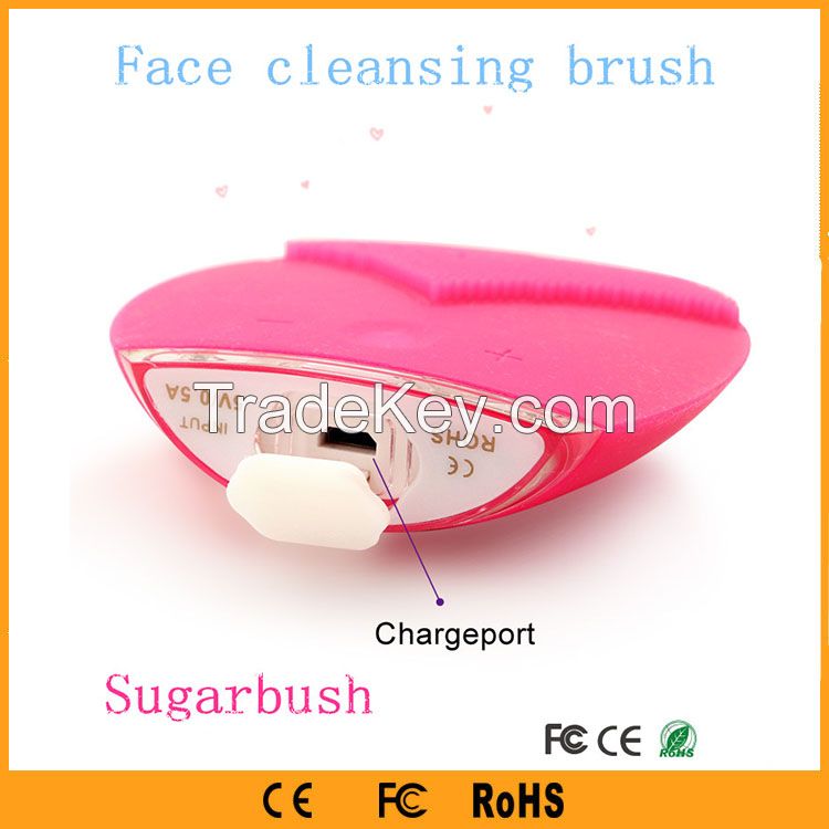 Electricity silicone anion face cleansing brush