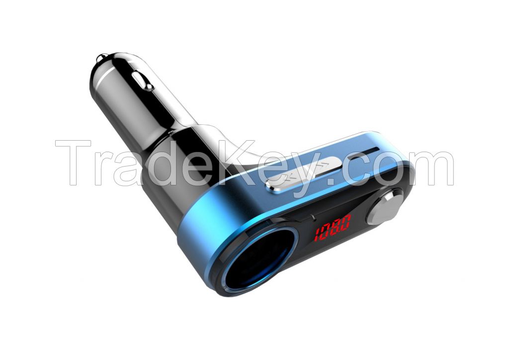 Bluetooth Car MP3 FM Transmitter with dual USB car chargers(5V/2.1A) a