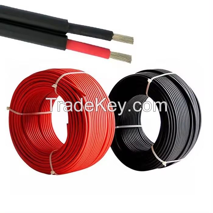 solar cable 8/10/12awg photovoltaic solar wire 2.5/4/6/10/16mm2 single dual xlpe electric power solar cable