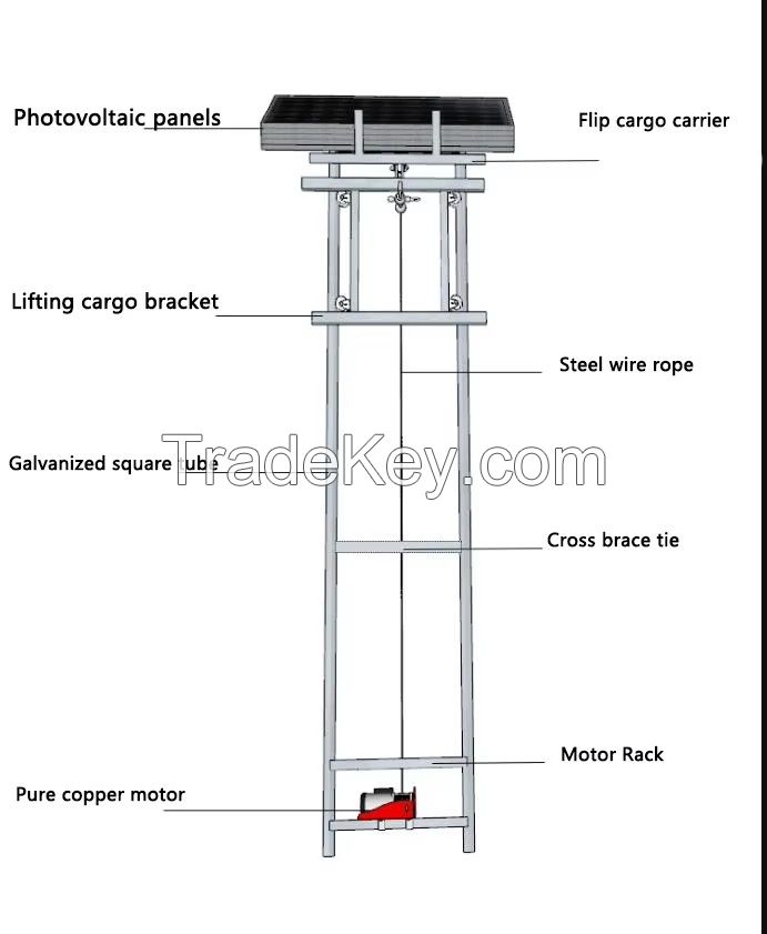 Solar Panels electric cargo lift Lifting Equipment Ladder Hoist 20M Height Solar Panel Lift for home electricity