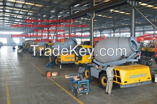 China Addforce self loading concrete mixer trucks