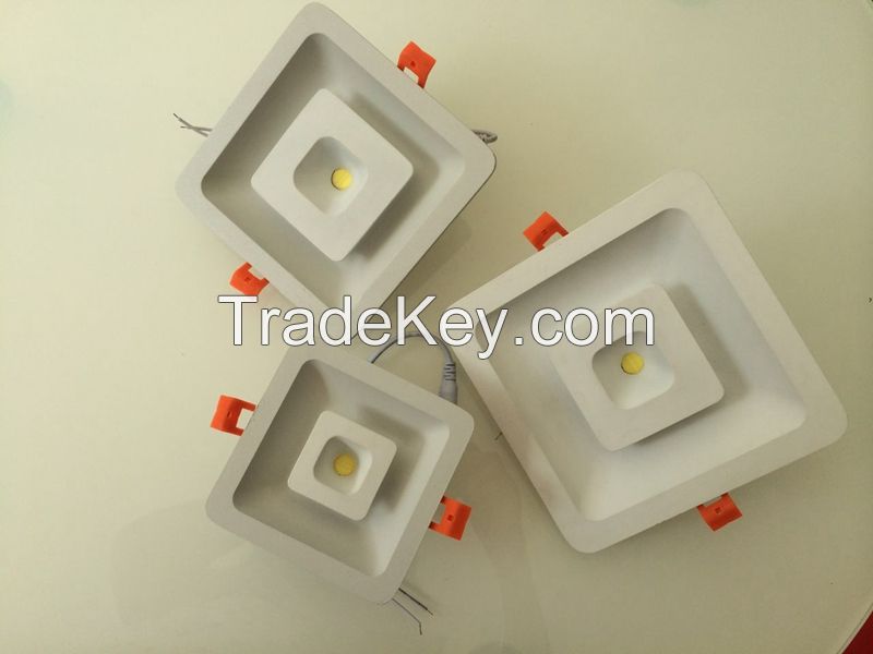 Factory prcie Square 5W+3W double color led panel light