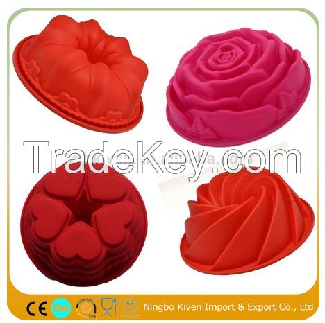 Big Flower Shaped silicone flower cake mold