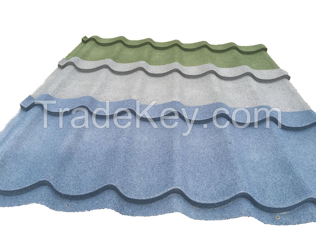 Stone Coated 7 Waves Classic Roof Tiles