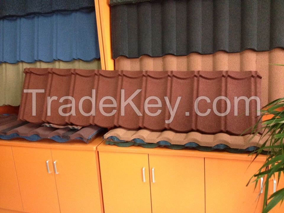 STONE COATED ROOF TILES- 9 WAVE CLASSICAL TILE.