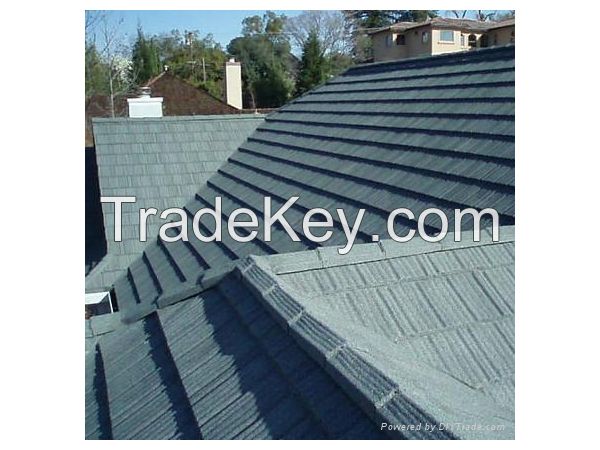 STONE COATED GALVANIZED SHEET ROOF TILE - WOOD TILE