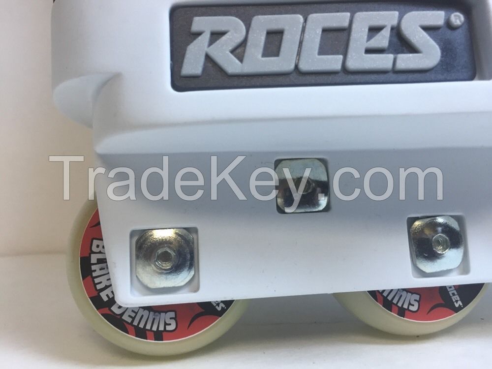 Roces Khuti Italy White Mens 8.5 EU 41.5 Aggressive InLine Skates Senate