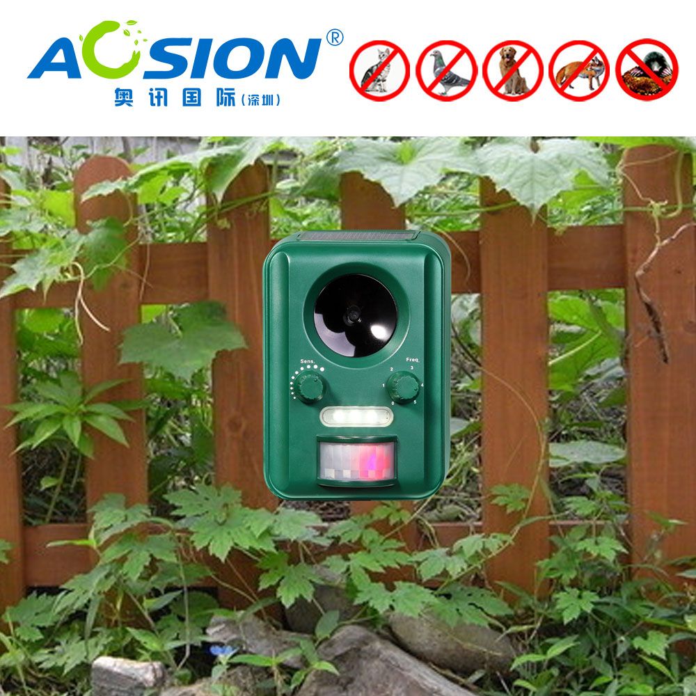 Widely use for garden farm outdoor ultrasonic solar animal pest repellers factory