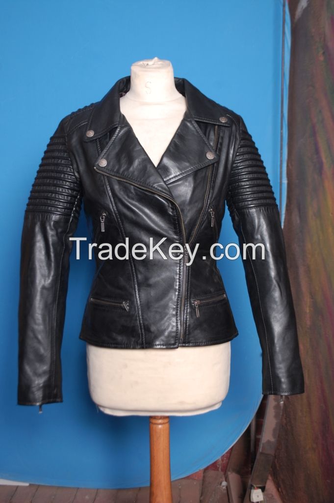 New Fashion Women 100%  Original Lamb Leather Fashion jacket Coat IUI 873