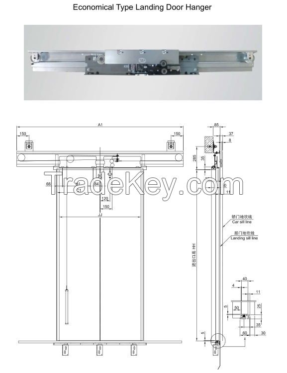 Economical Type Elevator Landing Door Hanger 