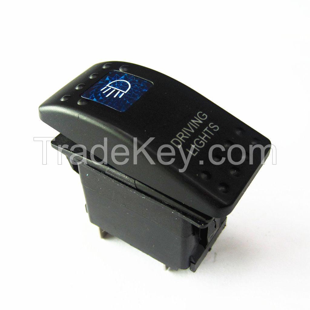 12v custom logo on-off light Rocker switch for Driving lights