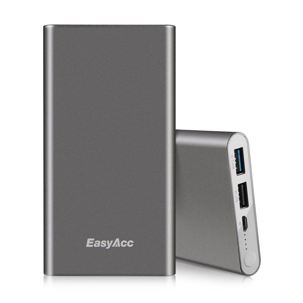 EasyAcc 10000mAh Dual USB Matel Slim Powerbank