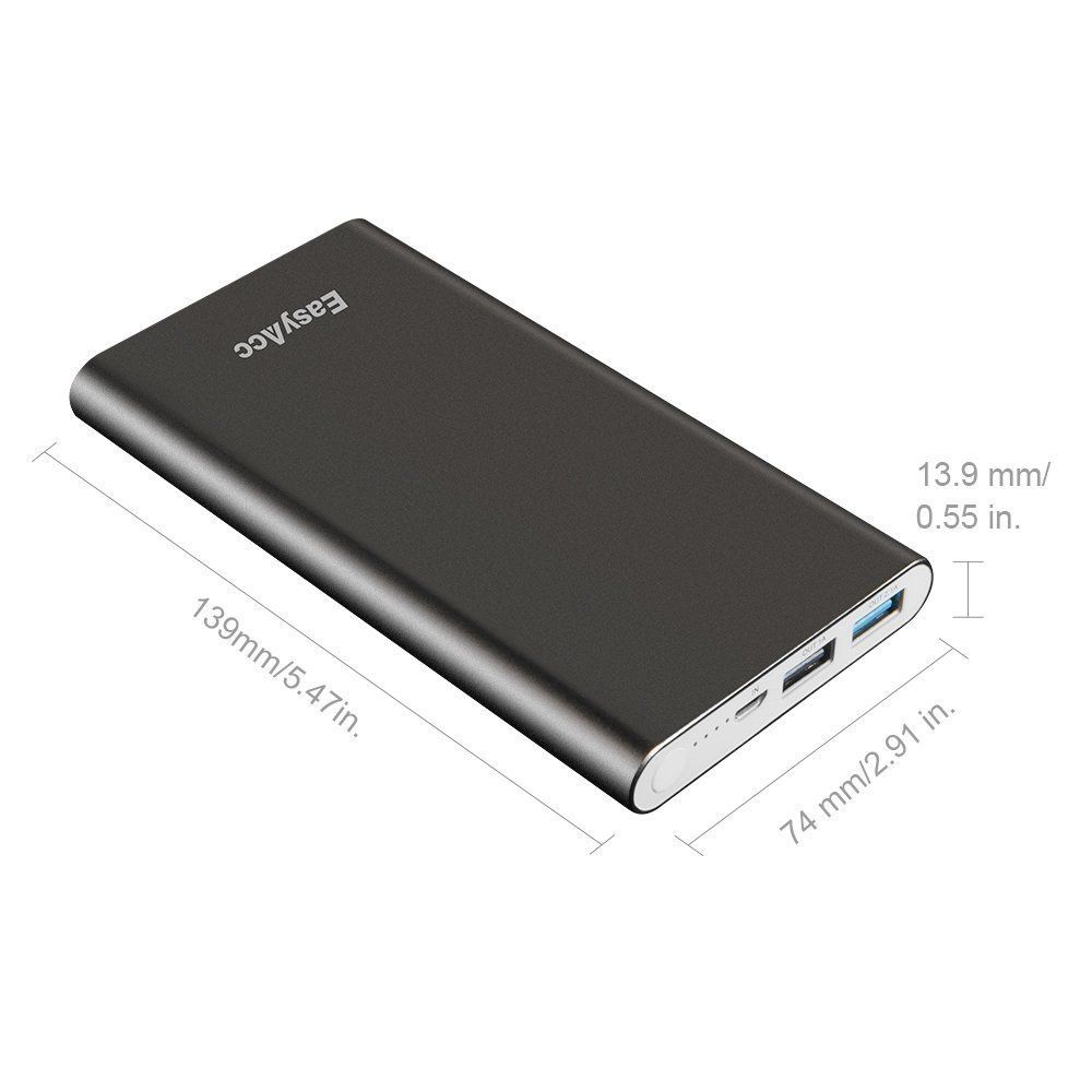 EasyAcc 10000mAh Dual USB Matel Slim Powerbank