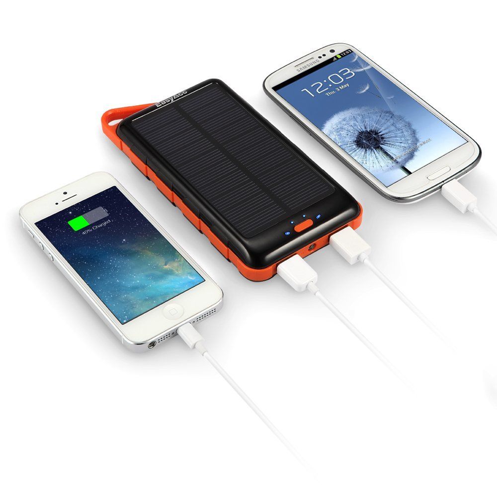 EasyAcc 15000mAh Solar Panel Power Bank