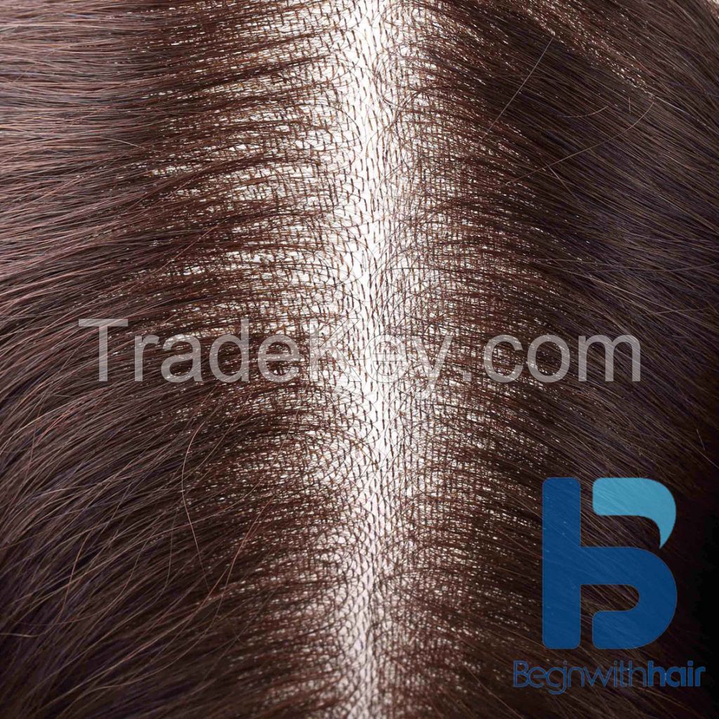 100% human hair men wigs, thin skin stock men toupee