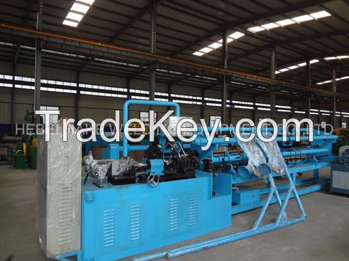 Automatic diamond chain link fence machine