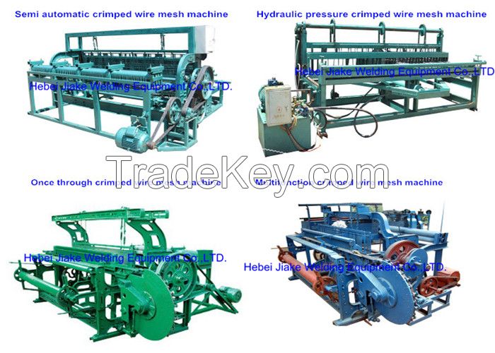 Automatic crimped wire mesh machine