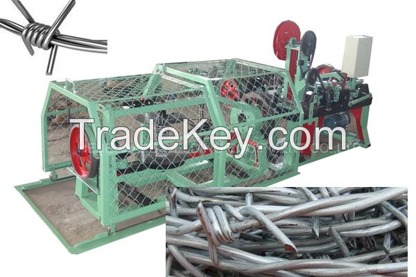 Barbed wire machine