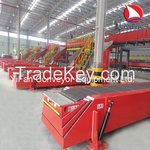 40ft Container Loading Unloading Telescopic Belt Conveyor with Hydraulic Lift