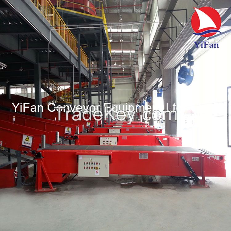 40ft Container Loading Unloading Telescopic Belt Conveyor with Hydraulic Lift