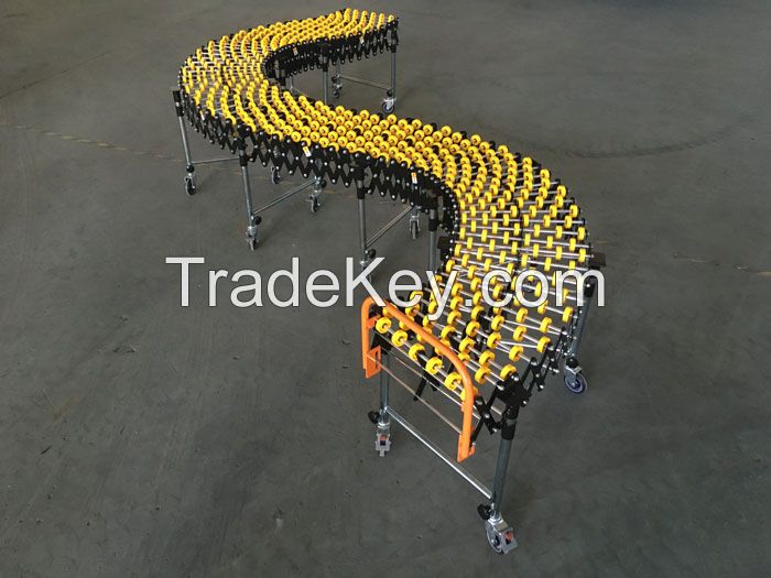 Flexible Gravity Plastic Skate Wheel Conveyor